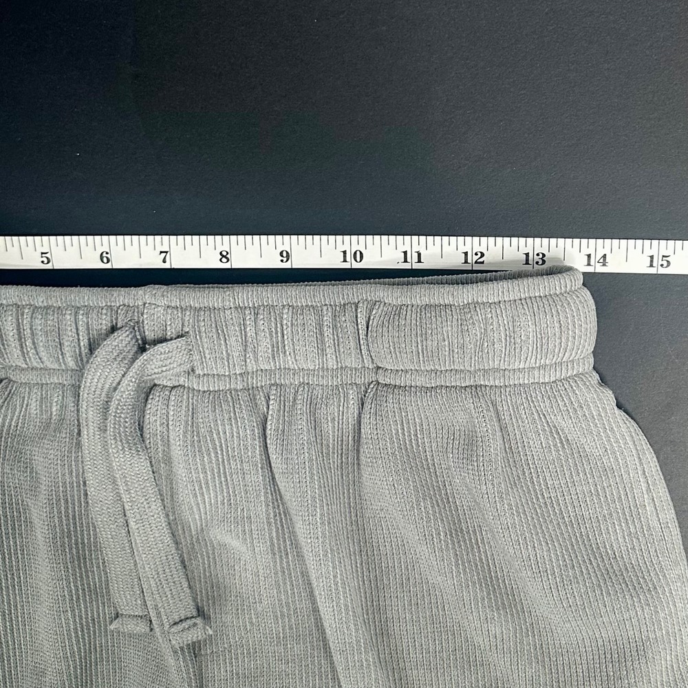 Negative Space Womens Grey Ribbed Knit Drawstring Lounge Shorts Size Medium - Picture 4 of 7